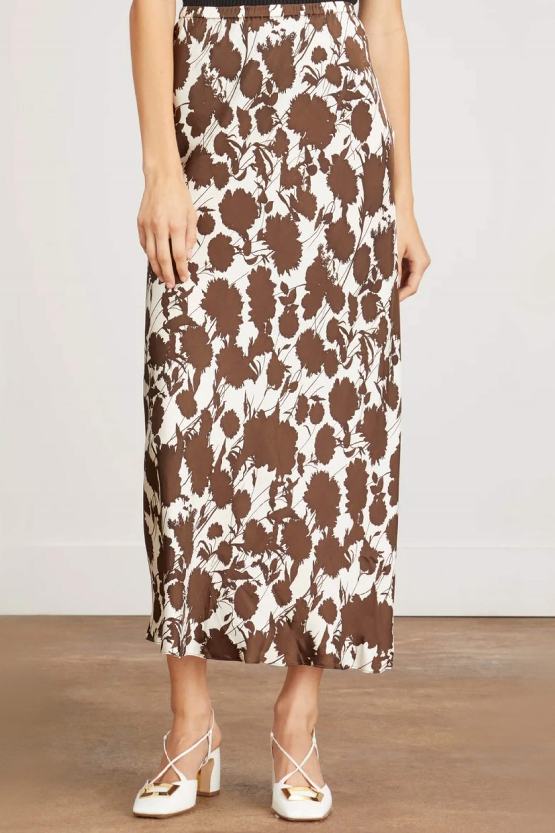 Ola Çiçek Desenli Midi Etek