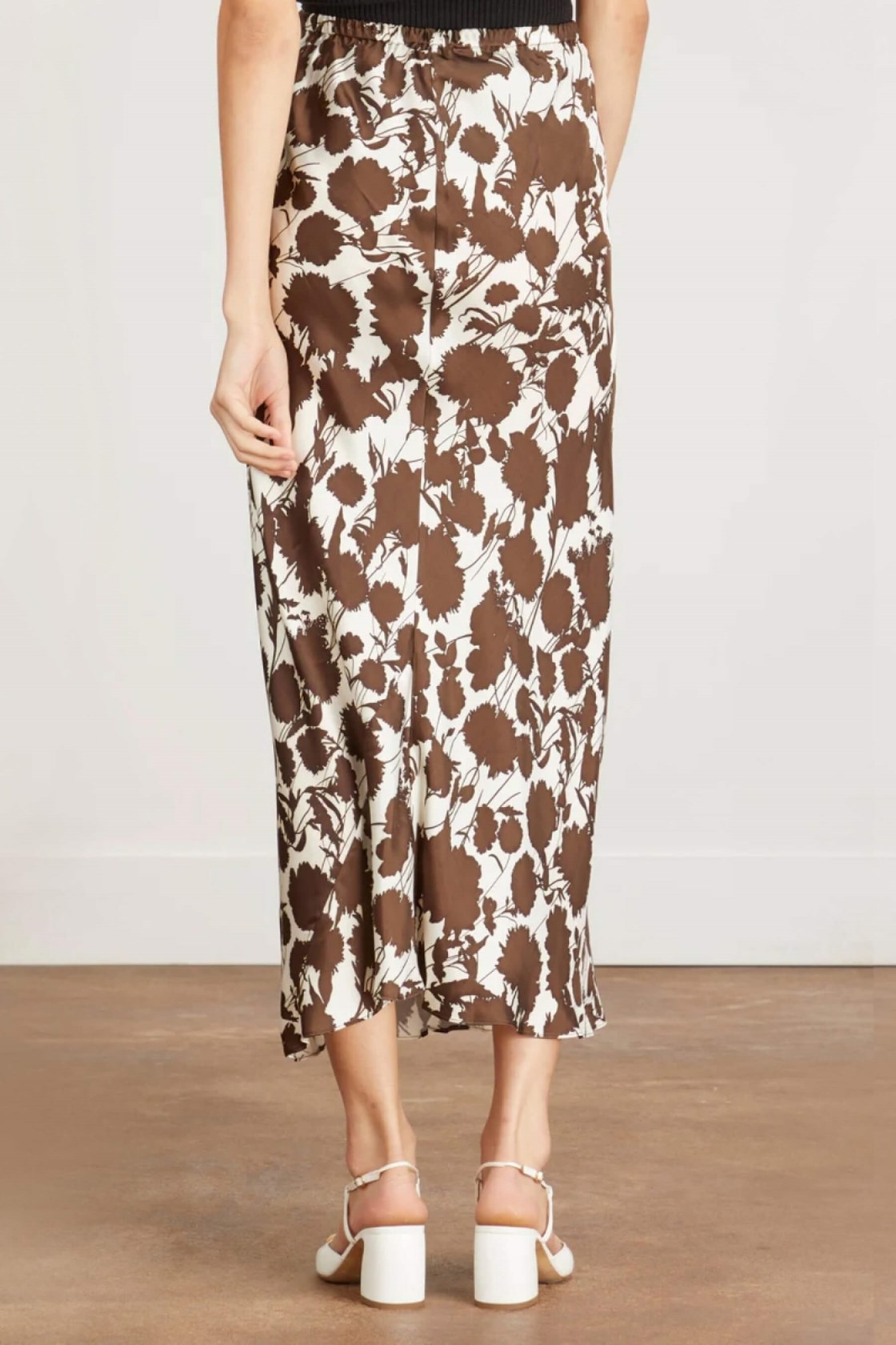 Ola Çiçek Desenli Midi Etek