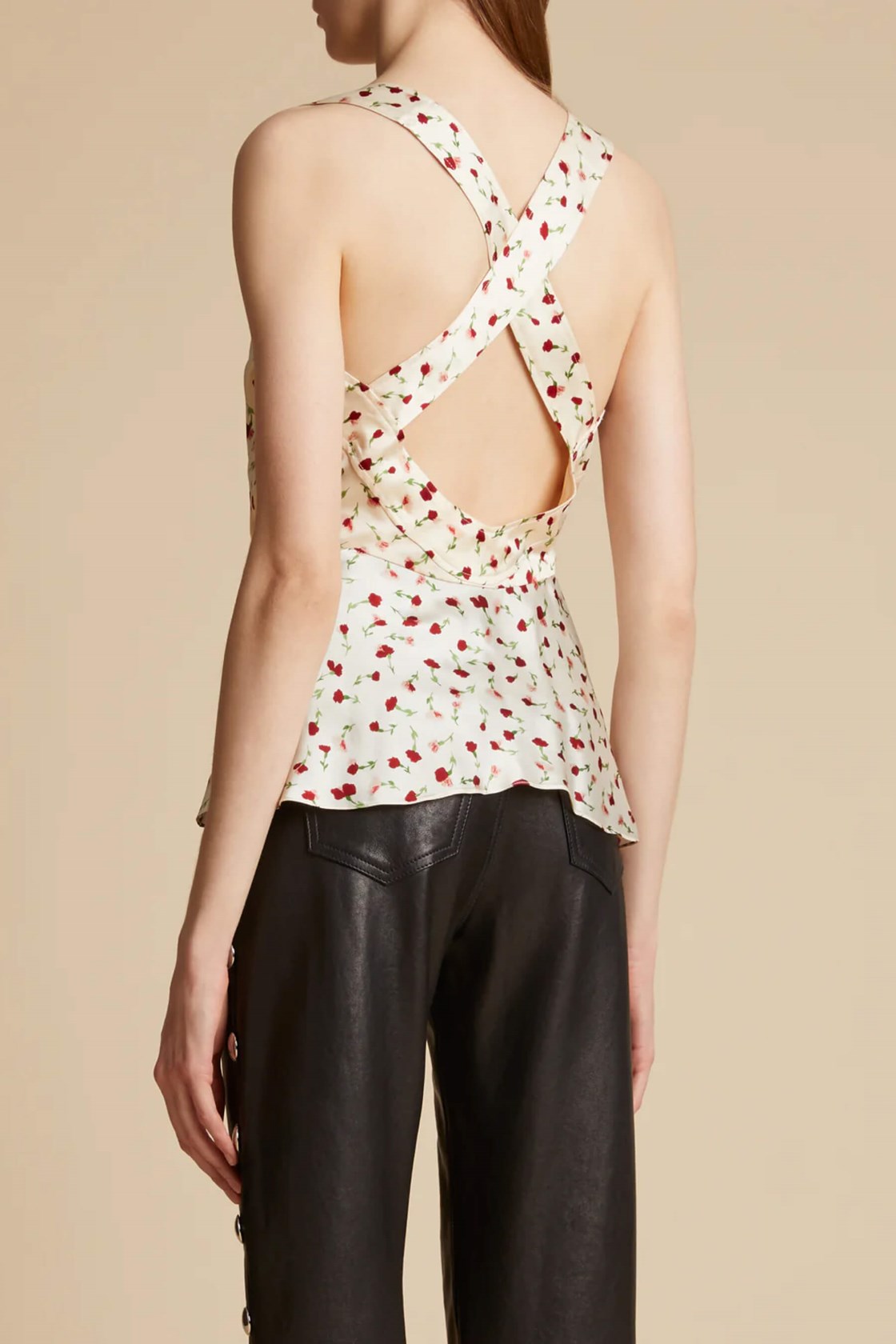 Khaite Oli Ekru Çiçek Desenli Bluz