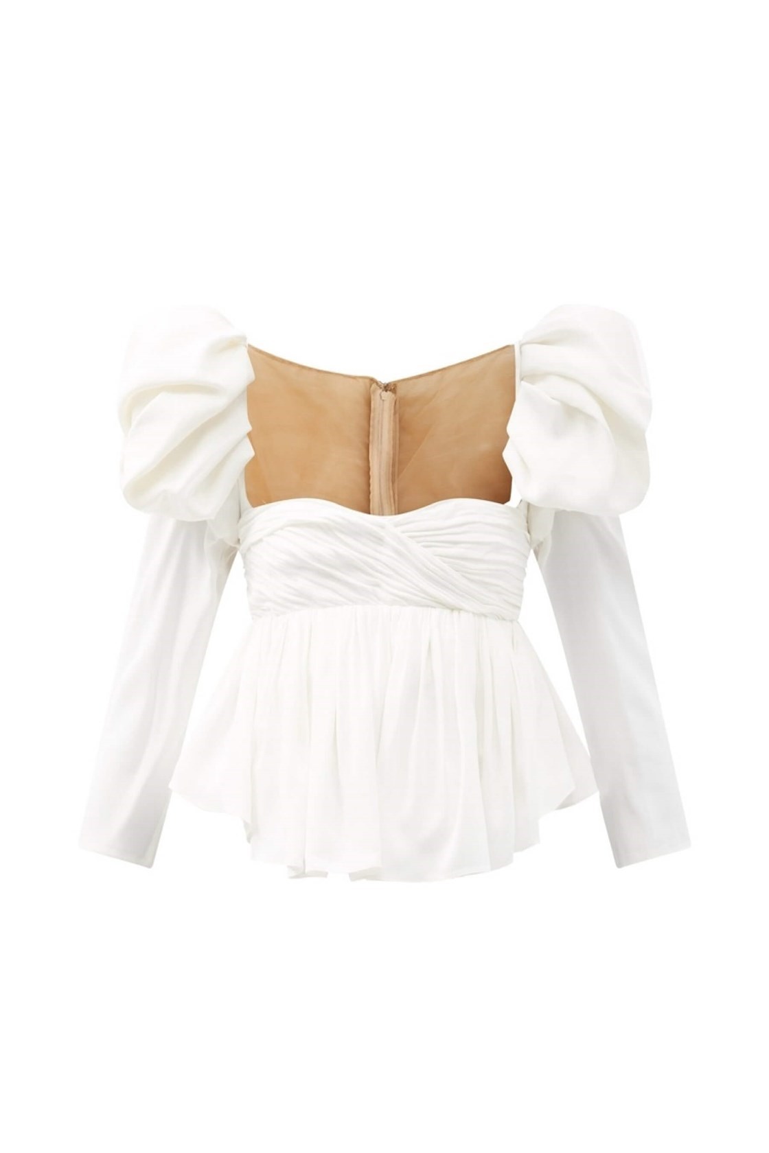 Khaite Peppy Beyaz Volanlı Bluz 