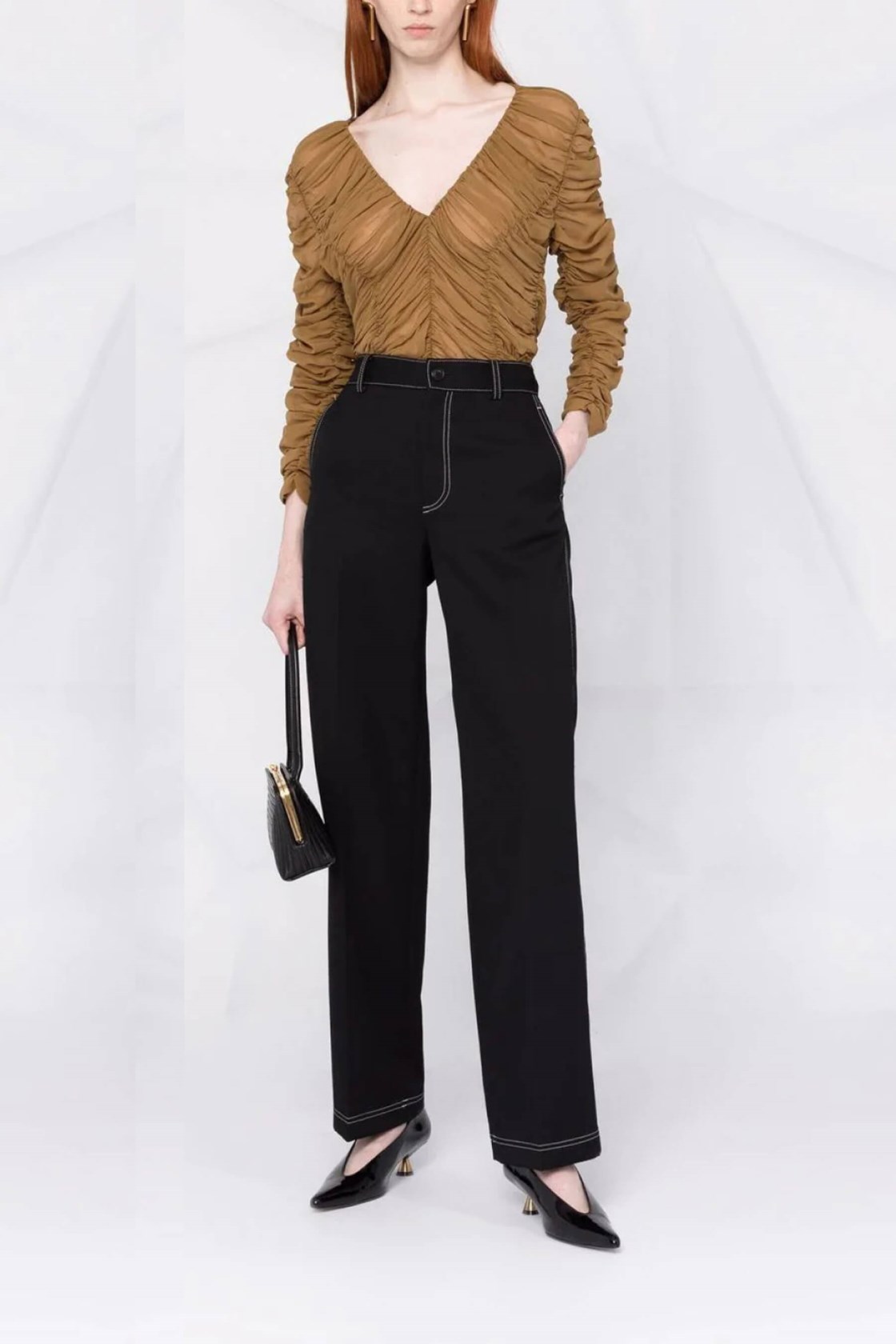 Khaite Poppy Drapeli Bluz