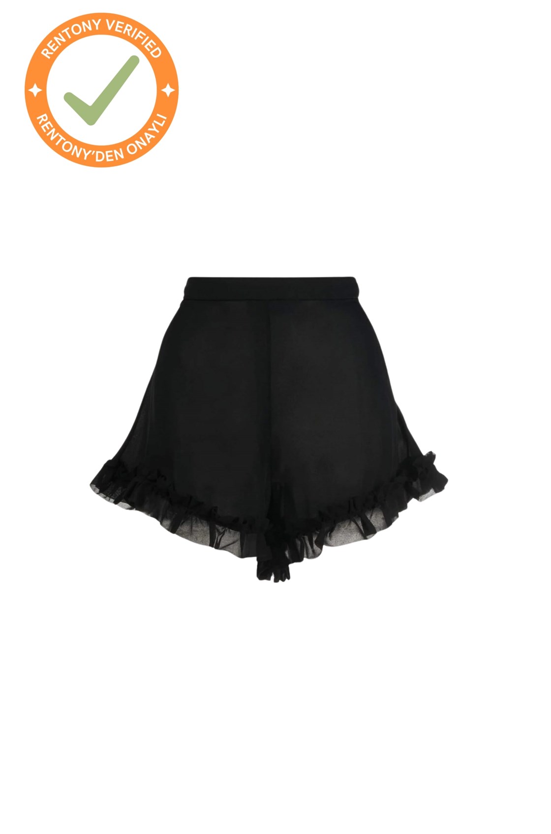 Khaite Rory Siyah Fırfırlı Şort