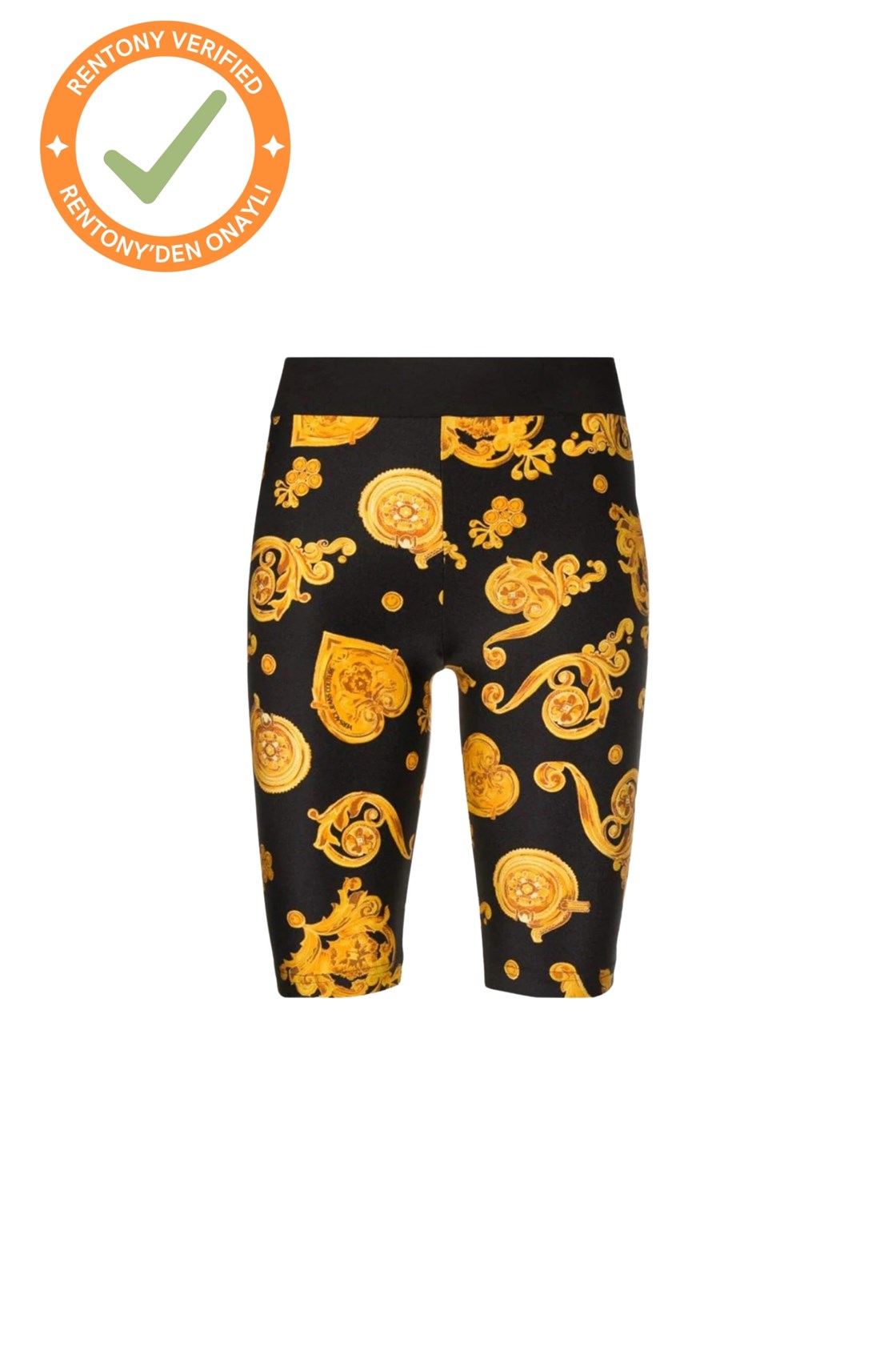 Versace Logo Siyah Biker Şort