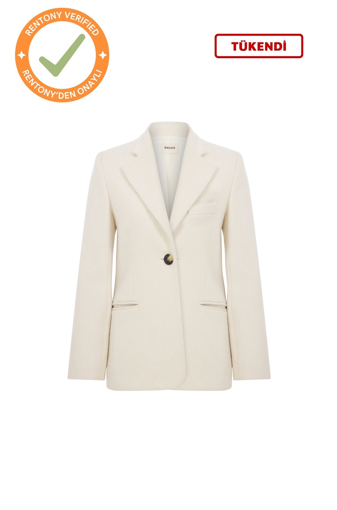 Snow Kaşe Beyaz Blazer Ceket