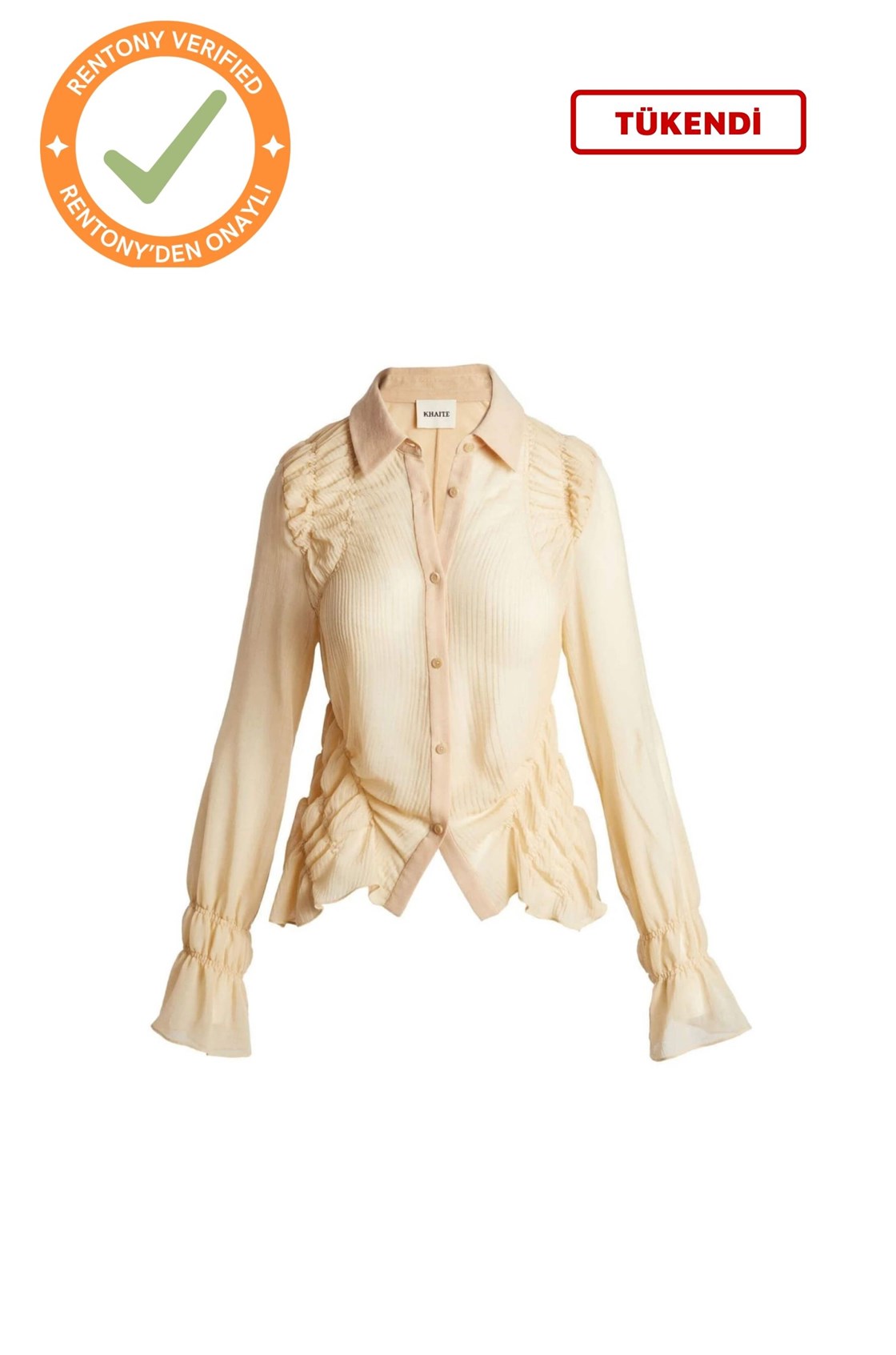 Khaite Hallow Büzgü Drapeli Gömlek