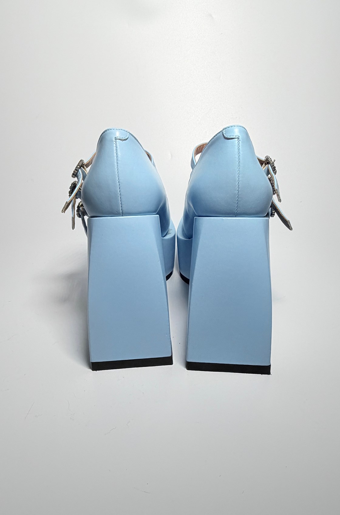 Nodaleto Bulla Marietta Deri Yüksek Topuklu Mavi Ayakkabı (39.5)