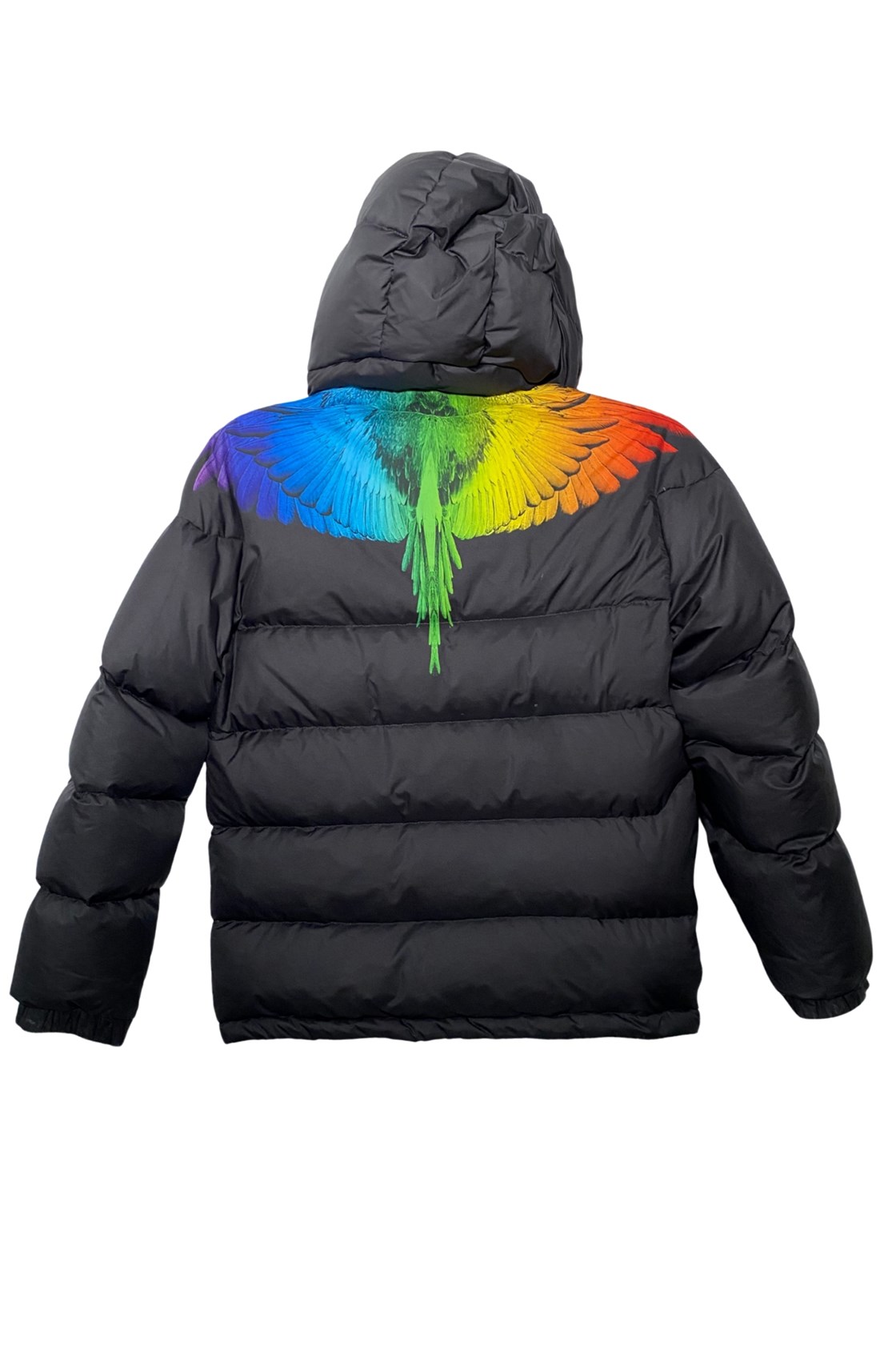 Marcelo Burlon Desenli Siyah Çocuk Kayak Montu (12 Yaş)