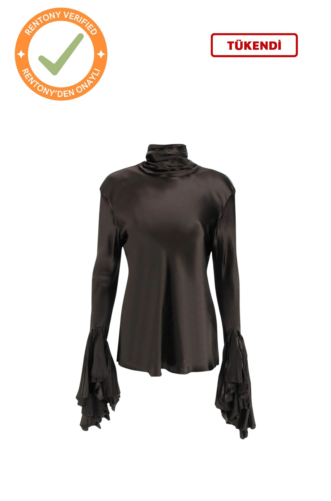 Khaite Amelia Kahverengi Saten Bluz