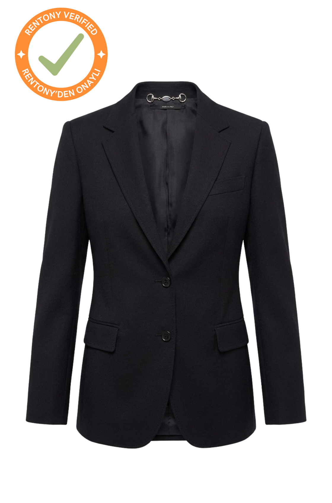 Gucci 2 Düğmeli Belden Oturan Siyah Blazer