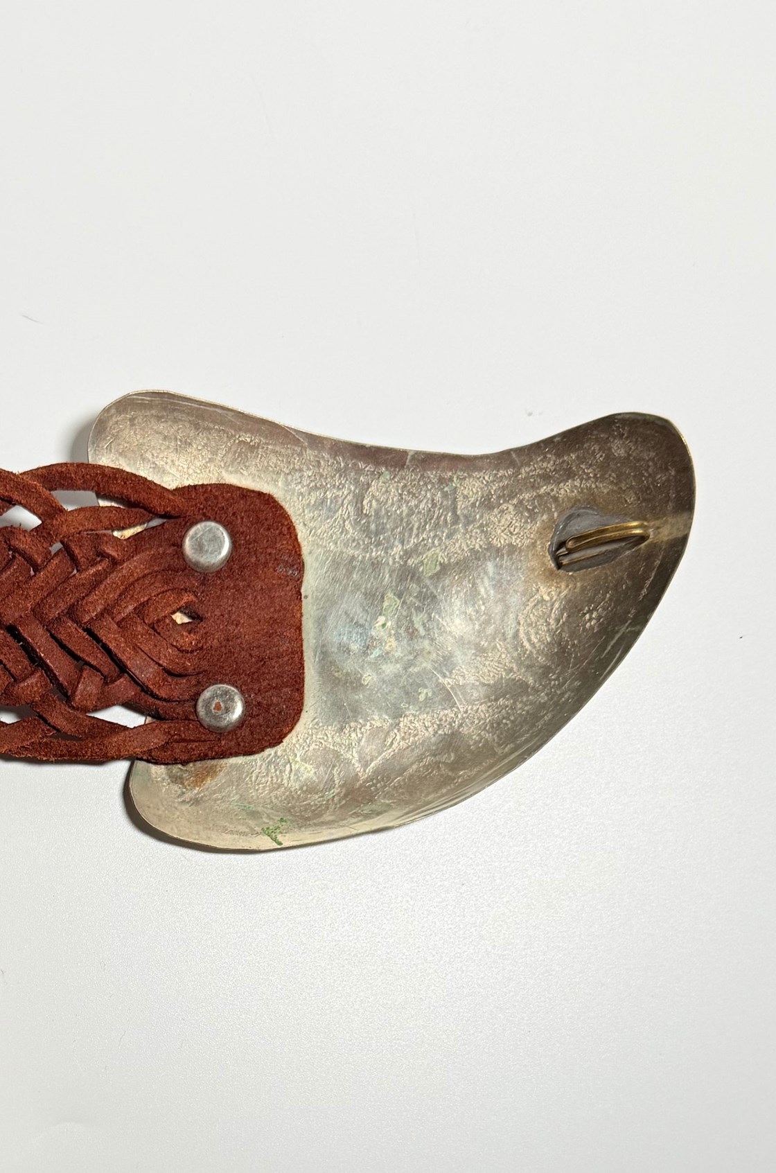 Free People 50mm Örme Deri Kahverengi Kemer (100)