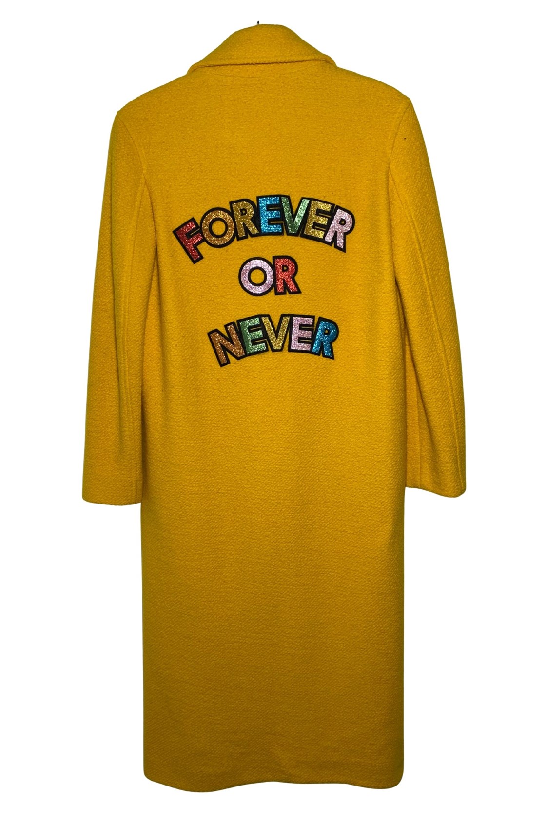 Mira Mikati Arkası İşleme Detaylı Sarı Kaban