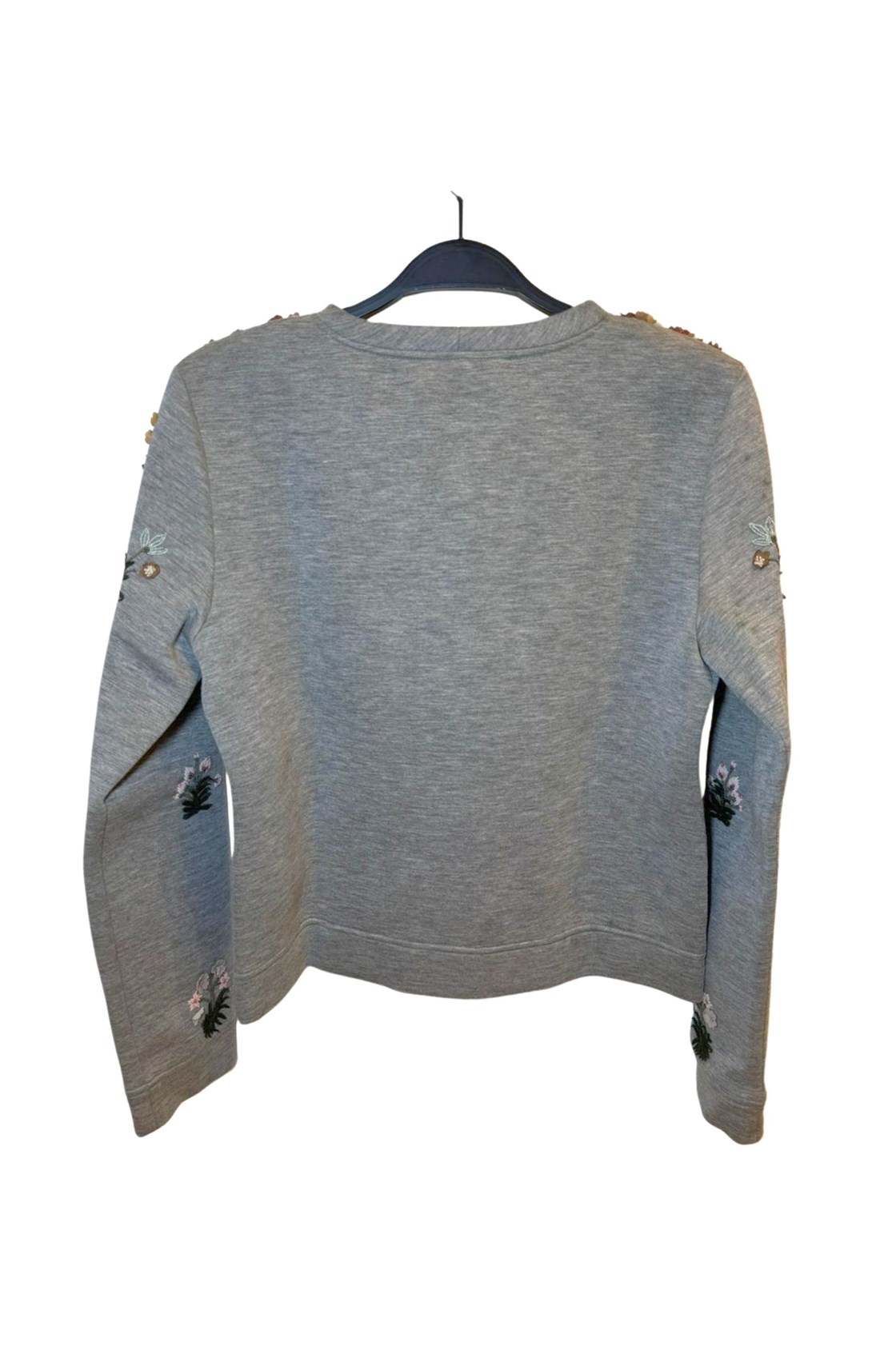 Valentino 3D Çiçekli Gri Bluz