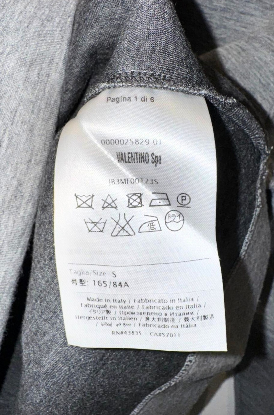 Valentino 3D Çiçekli Gri Bluz