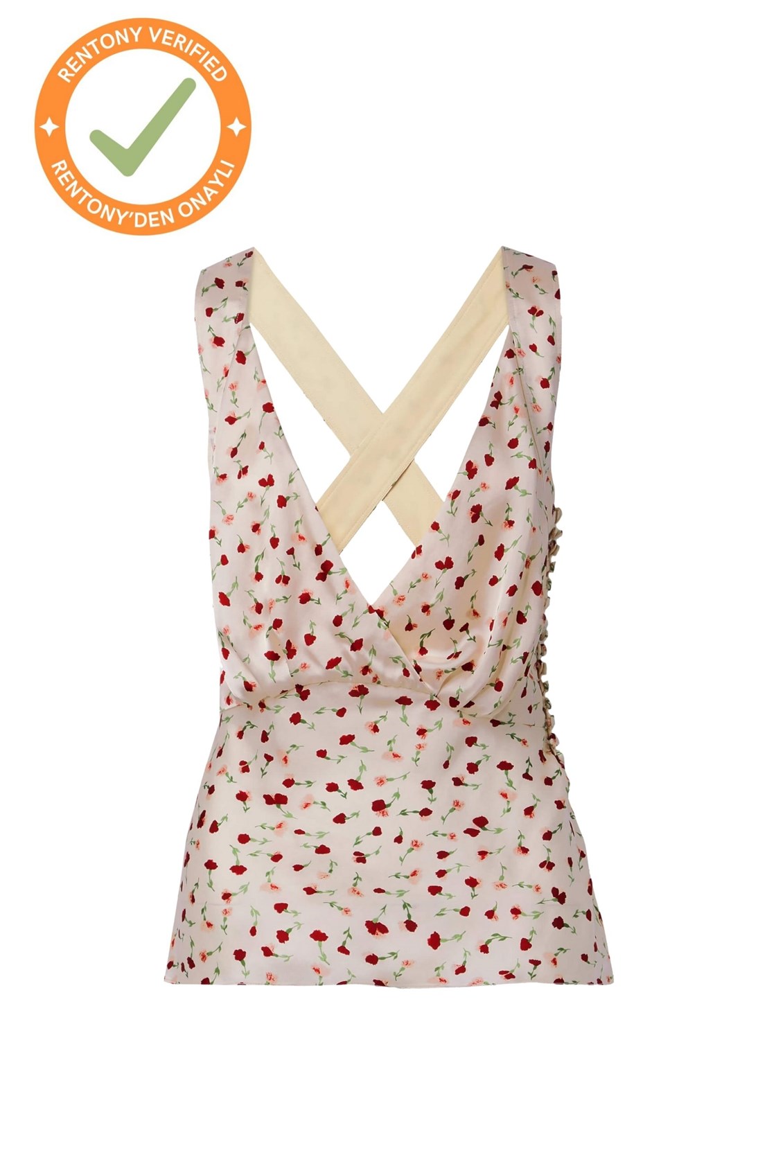 Khaite Oli Ekru Çiçek Desenli Bluz