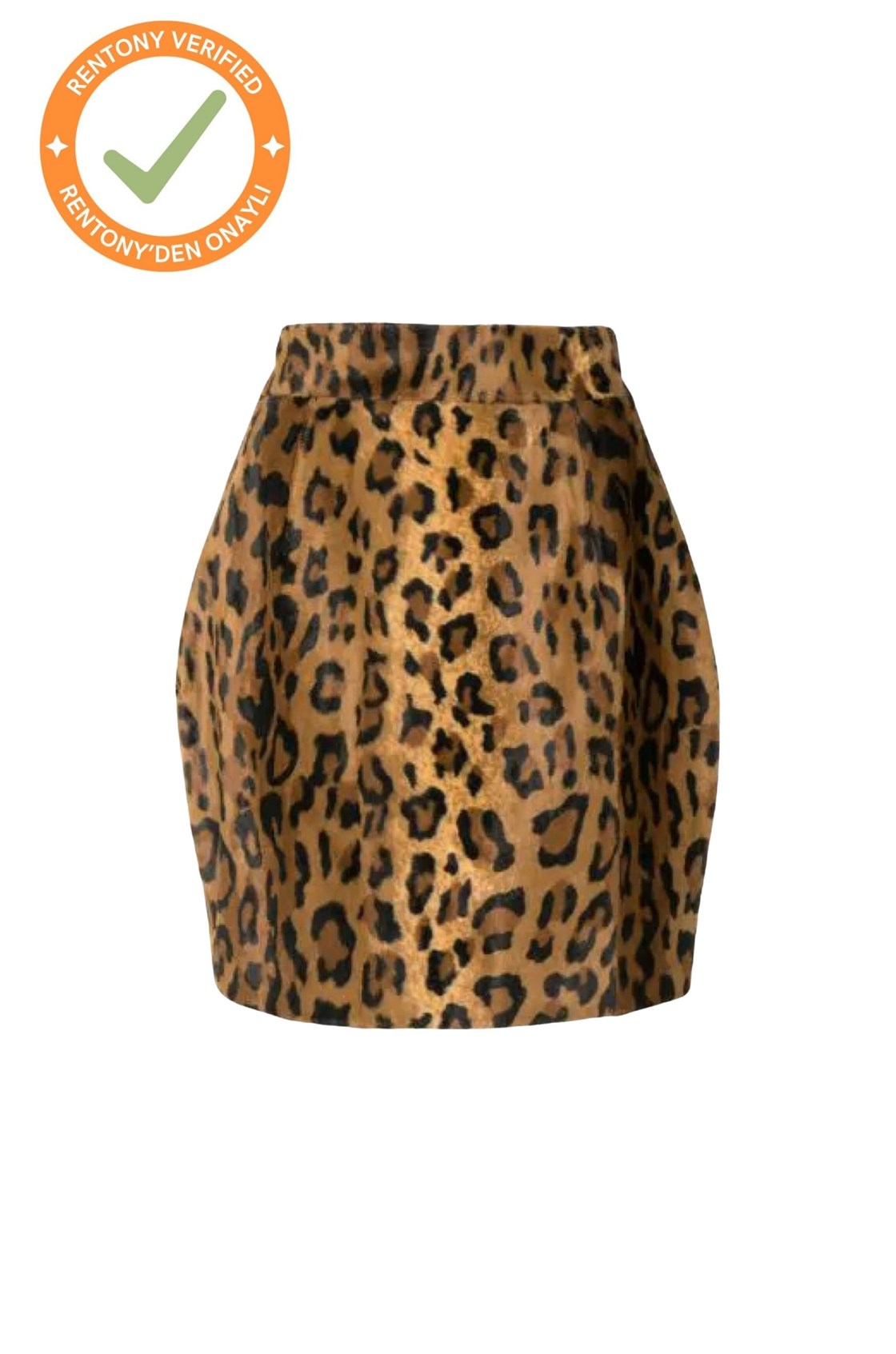 Khaite Eiko Leopar Desenli Süet Mini Etek