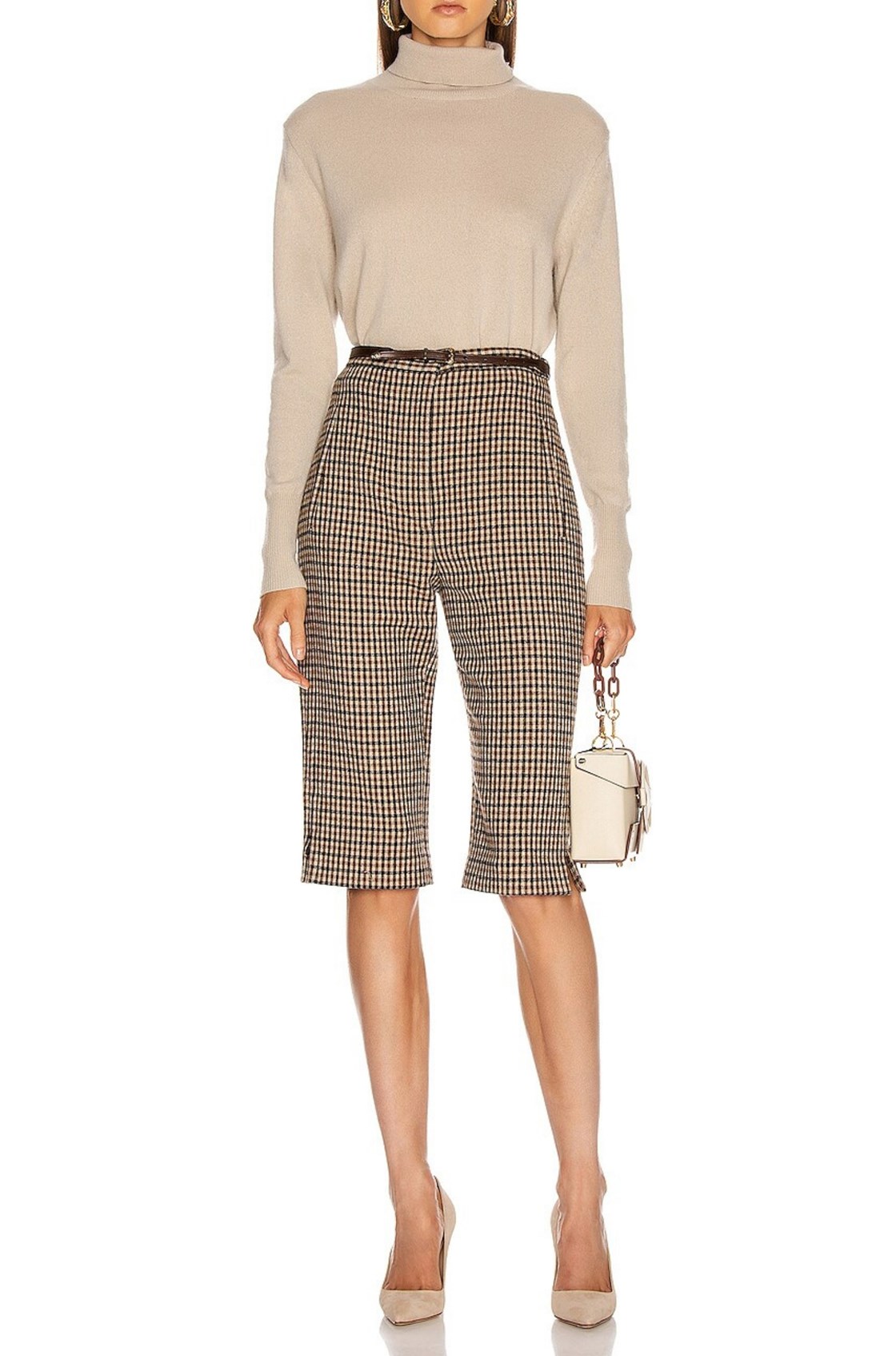 Ruby Ekoseli Kısa Pantolon