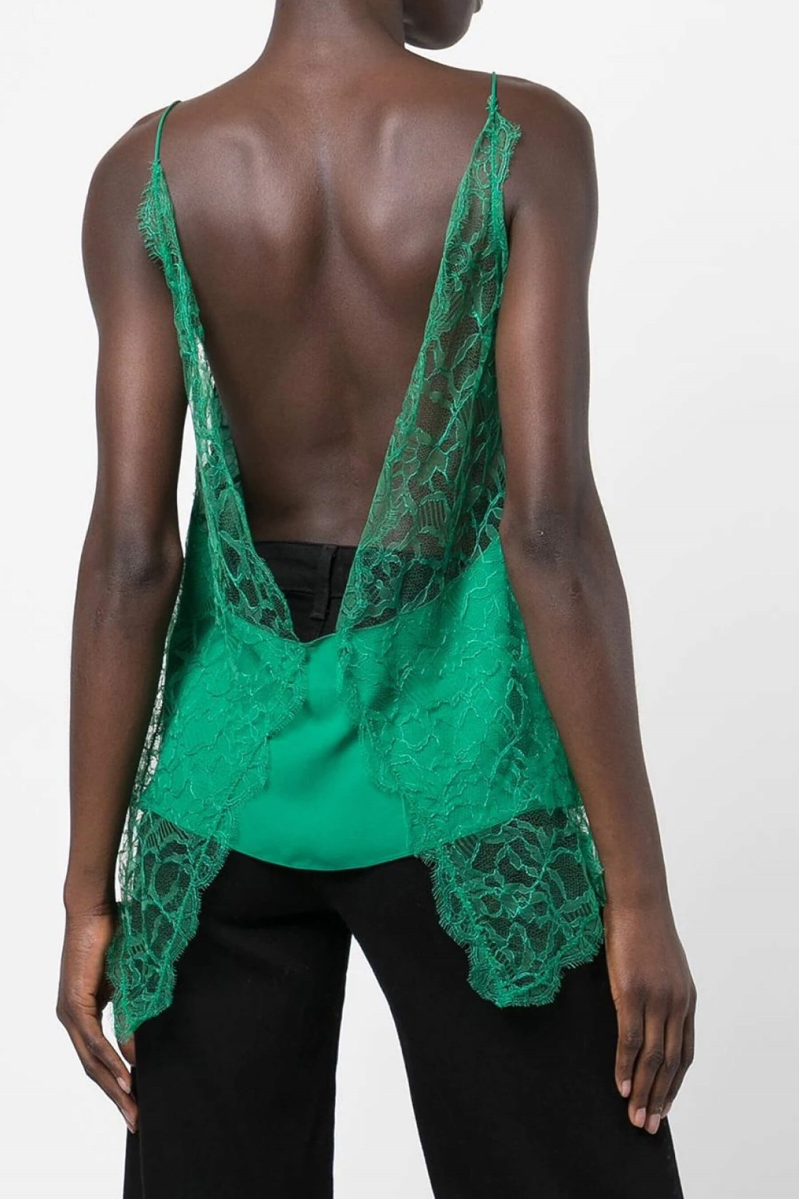 Khaite Sasha Yeşil Dantel Bluz