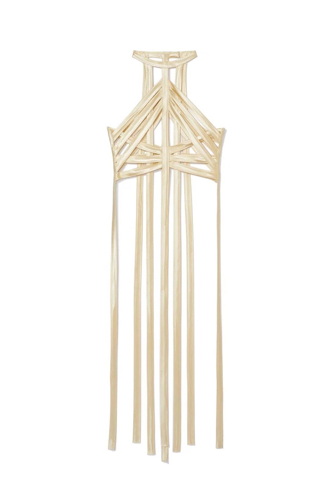 Khaite Sukey Gold Saten Korse