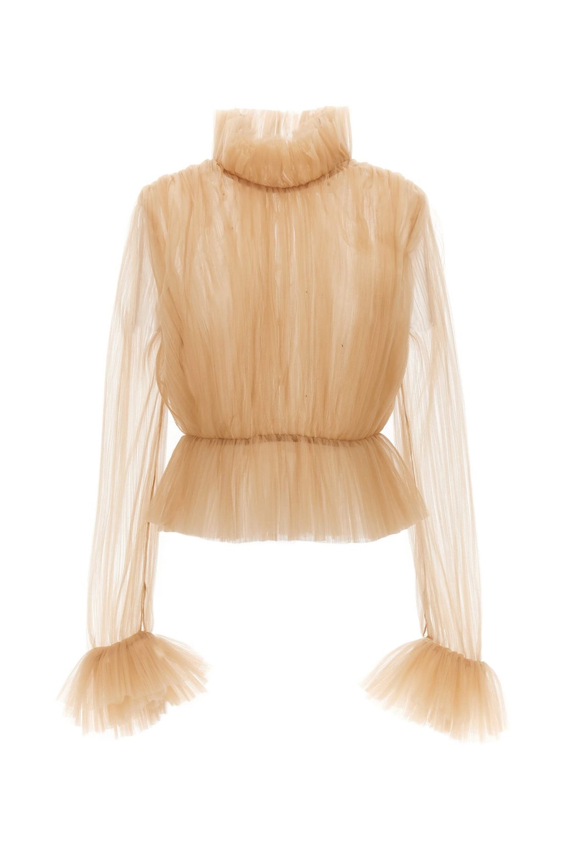 Khaite Ula Transparan Bej Tül Bluz